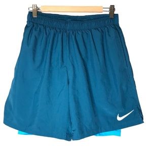 Nike Dri-Fit Swoosh Running Shorts Workout Interior Lined Tights Men’s Large